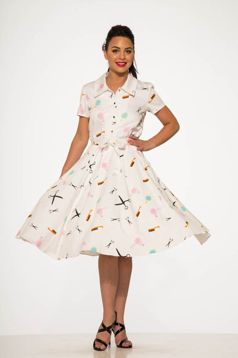 Beauty Salon Top and Swing Skirt