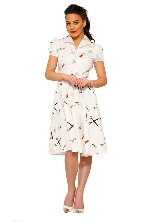 White Beauty Salon Dress
