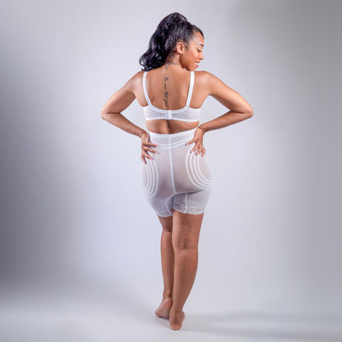Style 6209 | Breathable High Waist Thigh Slimmer | No Roll Power Mesh Hourglass Shaper | Firm to Extra Firm Support