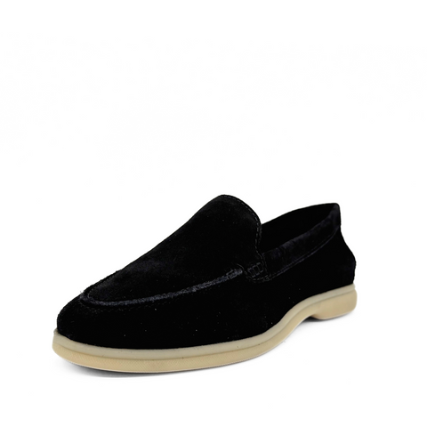 Lama Suede Loafers Black