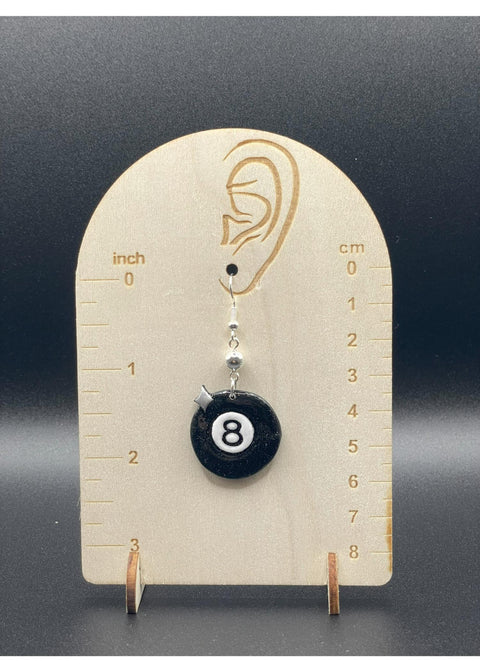 Tattoo Love 8 Ball Dangle Earrings