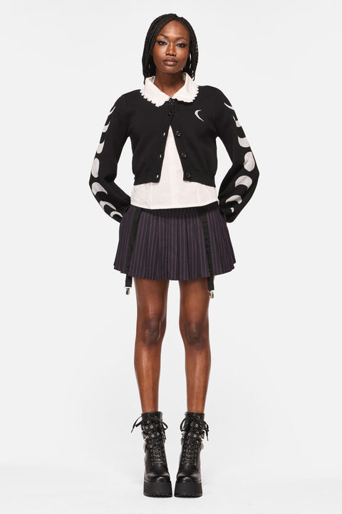 Moon Phase Goth Cardigan