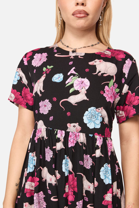 Rat-A-Tat Print Dress