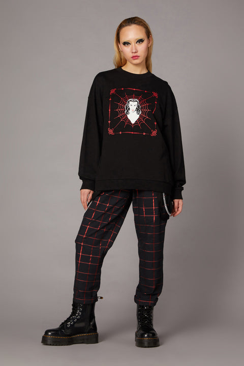 Vampire Print Sweatshirt