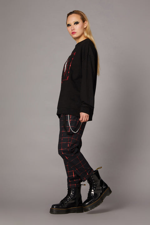 Vampire Print Sweatshirt