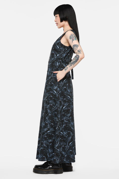 Murder Of Crows Midi Dress