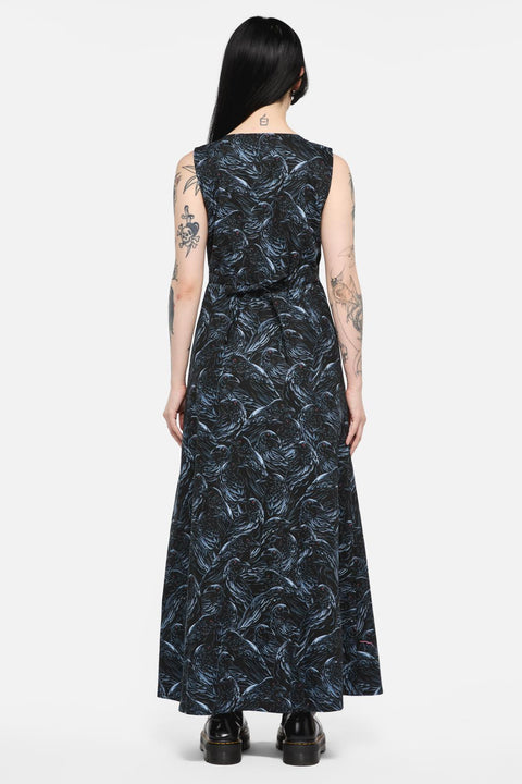 Murder Of Crows Midi Dress