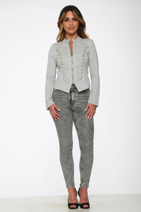 Grey Military Jacket