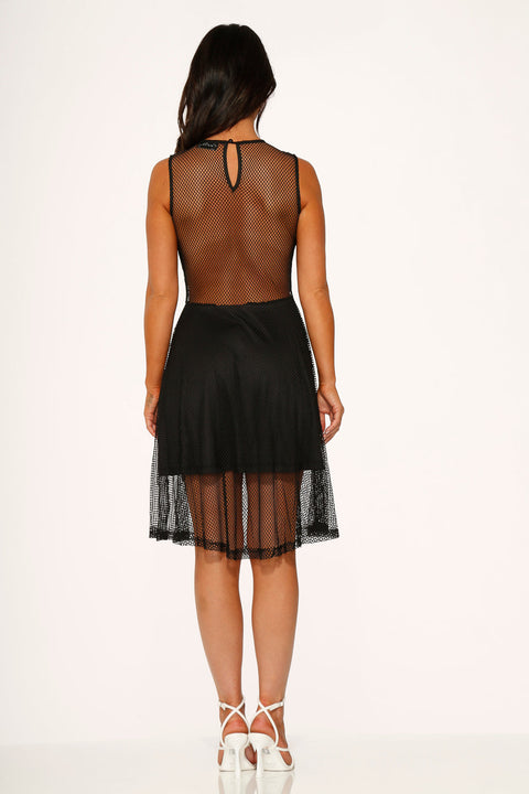 Black Fishnet Dress