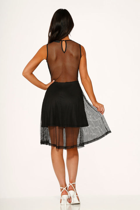 Black Fishnet Dress