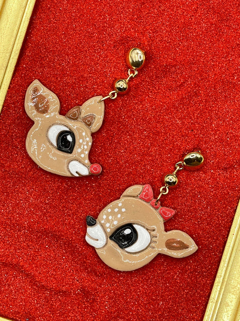 Cutie Reindeer Friends Earrings