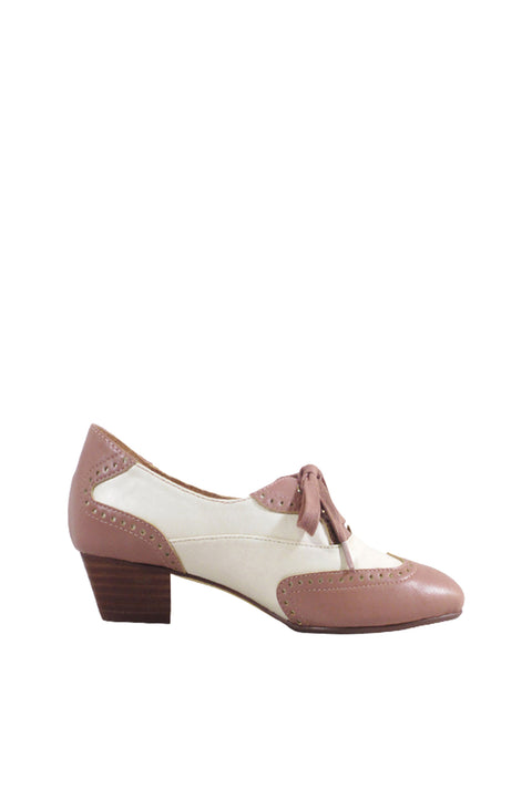 Demi Vintage Saddle Shoes Mauve Bone