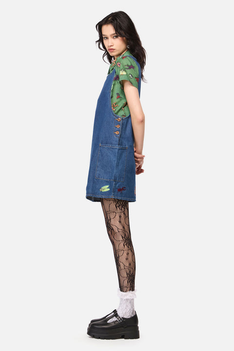 Bugs Galore Embroidered Pinafore
