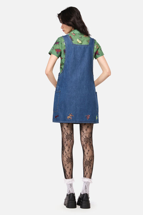 Bugs Galore Embroidered Pinafore