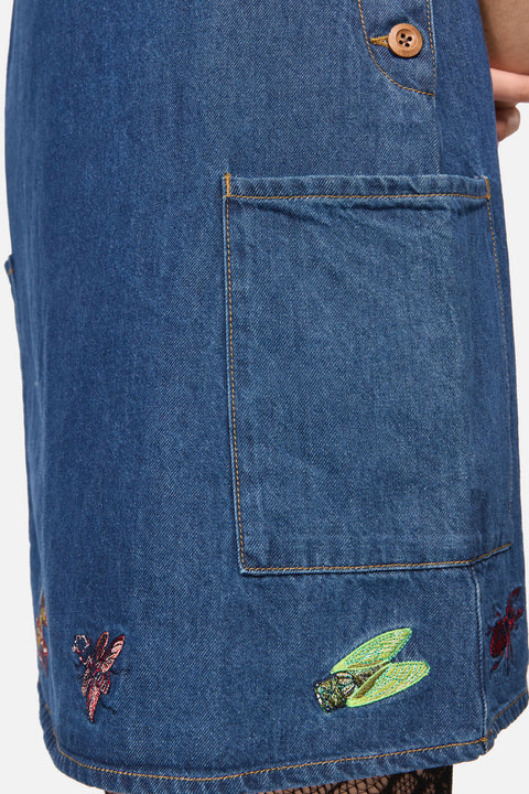 Bugs Galore Embroidered Pinafore