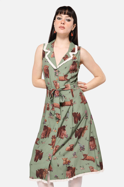 Highland Fling Ruffle Dress