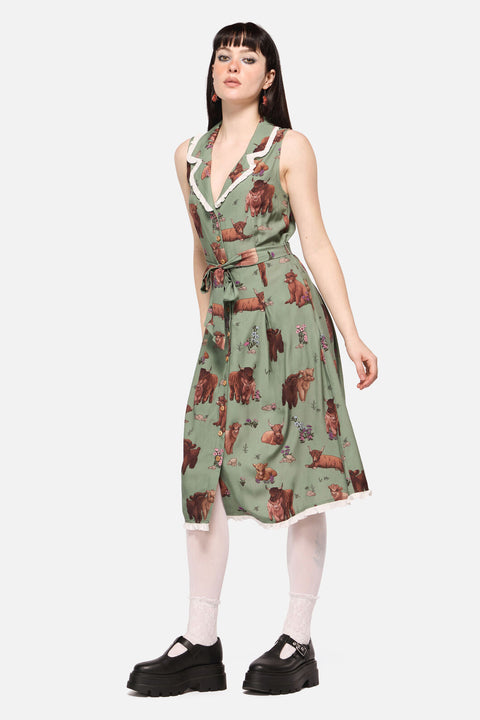 Highland Fling Ruffle Dress