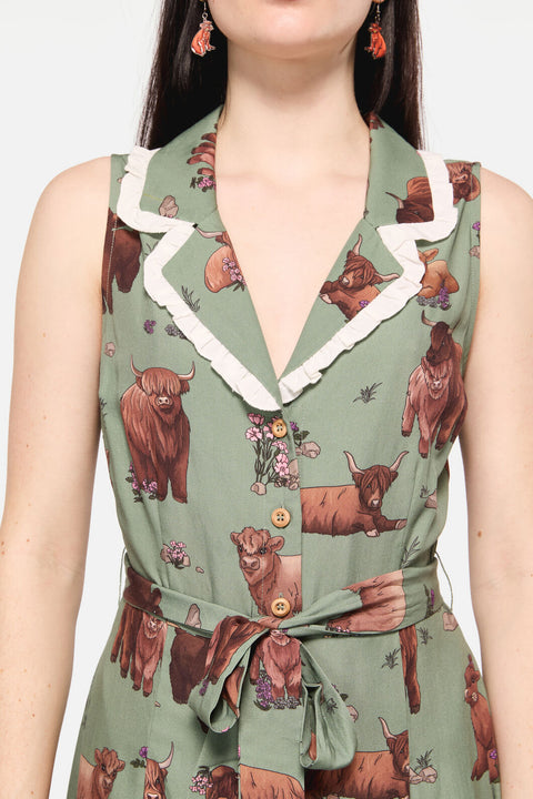 Highland Fling Ruffle Dress