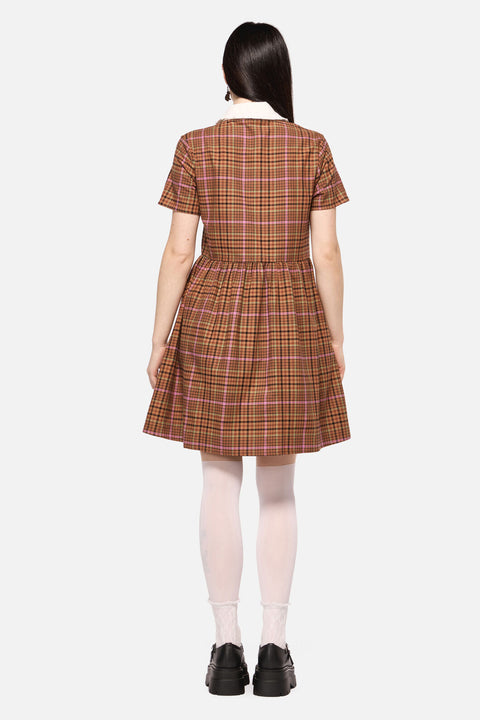 Rustic Check Collar Dress