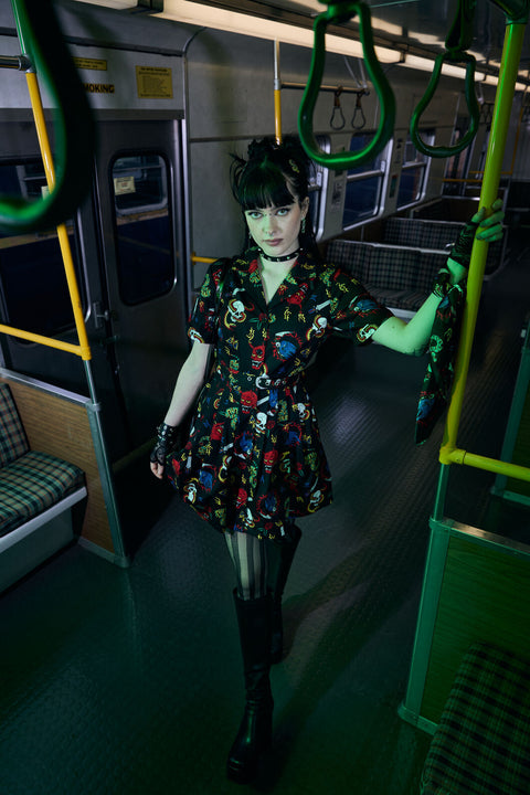 Dangerous Grunge Print Dress