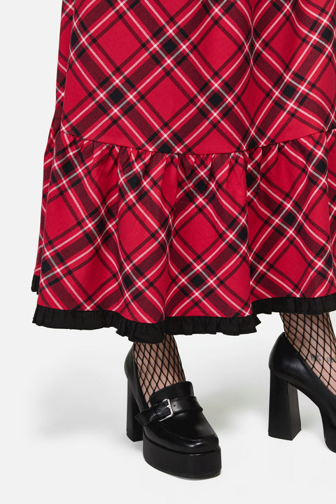 Piracy Punk Tartan Midi Dress