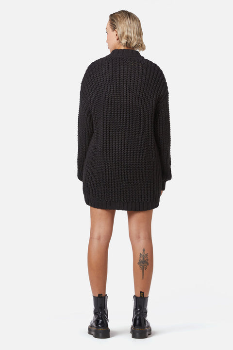 Field Work Chunky Knit Cardi Black