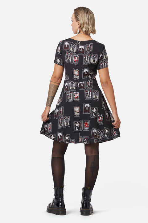Tarot Spread Print Dress