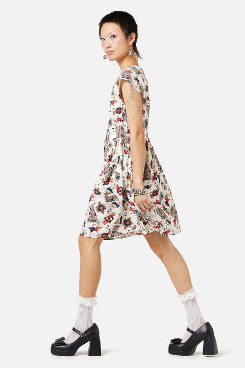 Queen Of Cats Print Dress