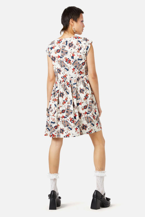 Queen Of Cats Print Dress