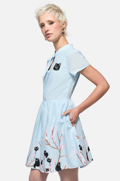Pussy Willow Border Dress
