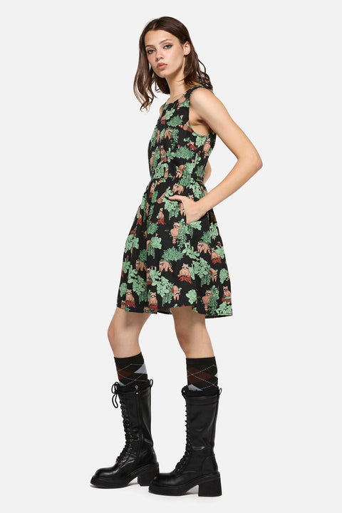 Haus Of Raccoon Print Dress