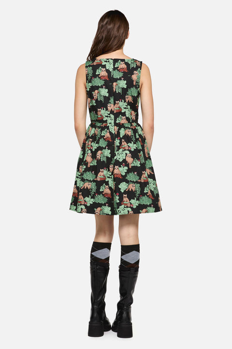 Haus Of Raccoon Print Dress