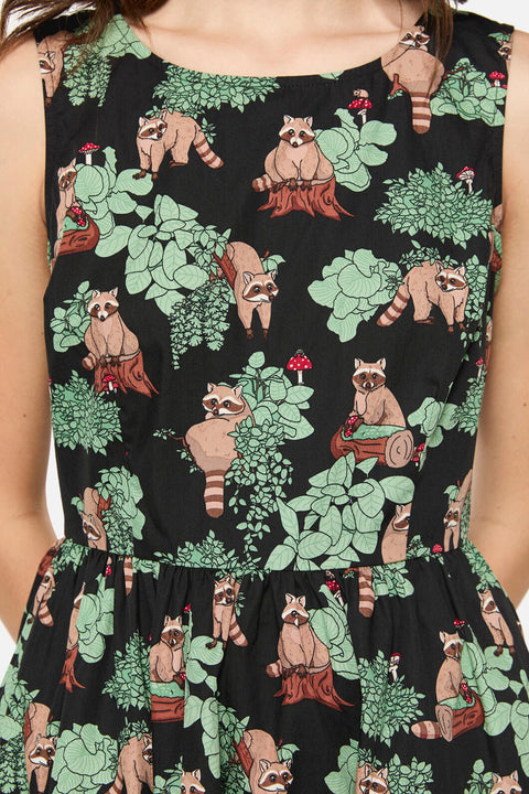 Haus Of Raccoon Print Dress