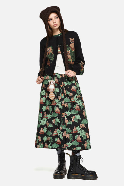 Haus Of Raccon Print Skirt