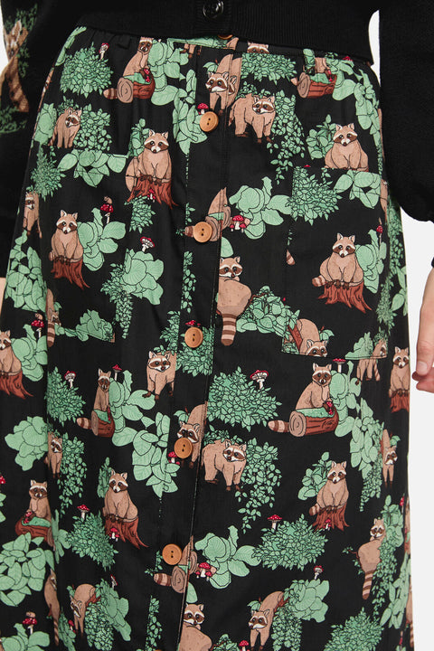 Haus Of Raccon Print Skirt