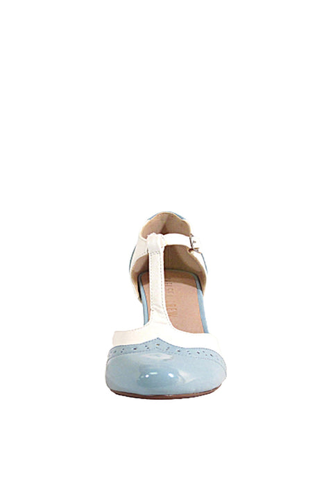 Gatsby II T-Strap Vintage Heels Blue