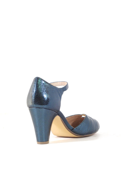 Goldie Metallic Ballroom Heels Green