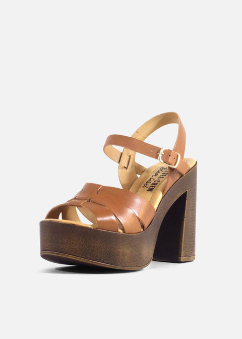 Hollie Wooden Platform Heels
