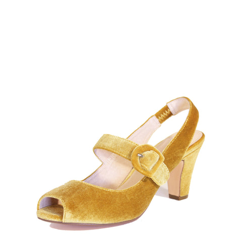 Liberty Velvet Mary Jane Heels