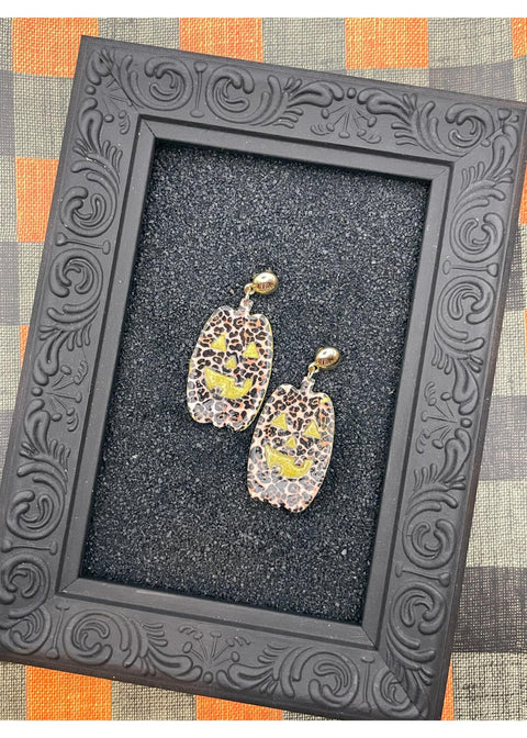 Salem Leopard Jack-O-Lantern Earrings