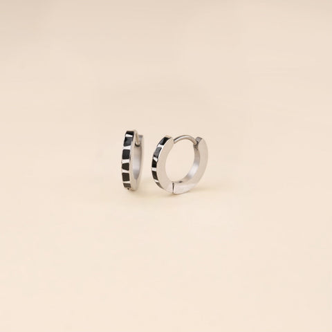 Zebra-print Huggie Hoop Earrings