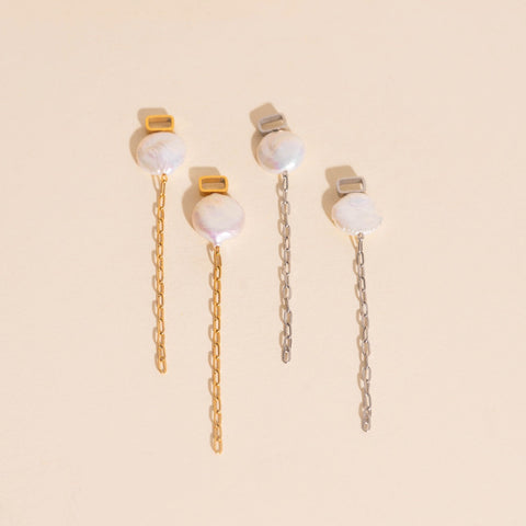 Pearl Whim Chunky Huggie Hoop Charms