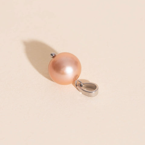Pink Pearl Necklace Charm