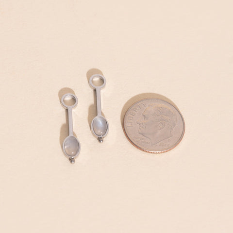 Gem Drop Huggie Hoop Charms