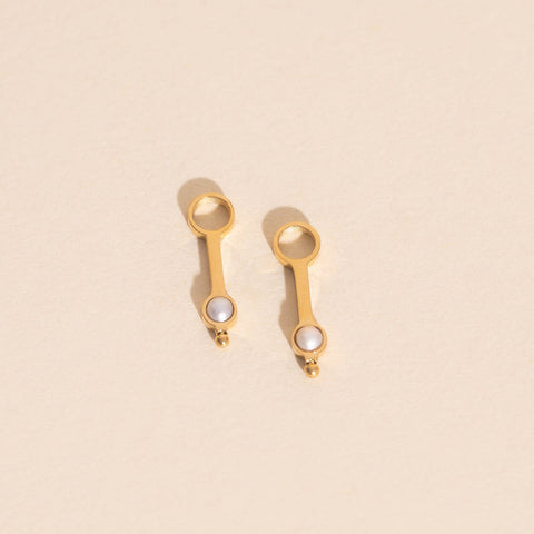 Mini Pearl Drop Huggie Hoop Charms