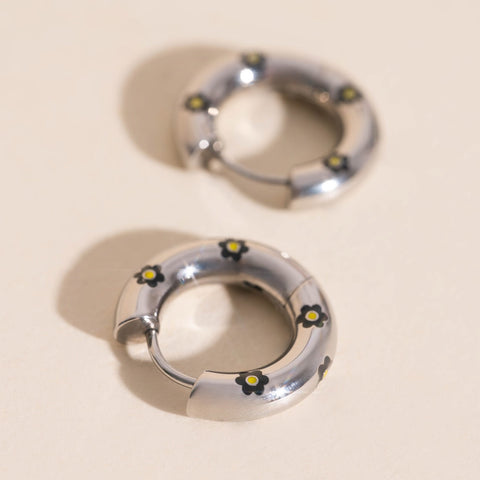 Daisy Chunky Rounded Huggie Hoop Earrings
