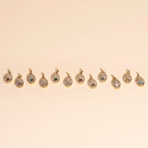 July Birthstone Necklace Charm