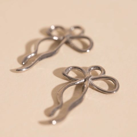 Dainty Bow Huggie Hoop Charms