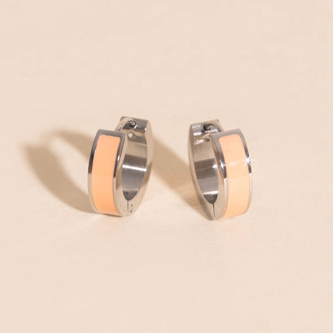 Color Chunky Huggie Hoop Earrings