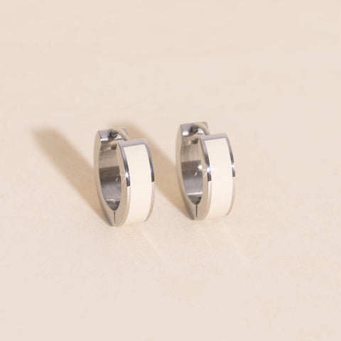 Color Chunky Huggie Hoop Earrings